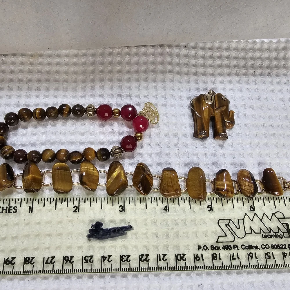 Tiger's Eye Bracelets and Pendant Bundle Set Vintage - Picture 11 of 14